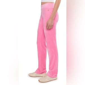 Lilly Pulitzer Dorsey Pink Velour Pants Size S Y2K Stretch Pull On